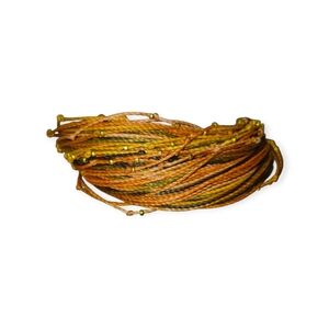 FESTIVAL BRACELET Multicolor Waxed Strings With Mini Gold Ball Accents. Unisex